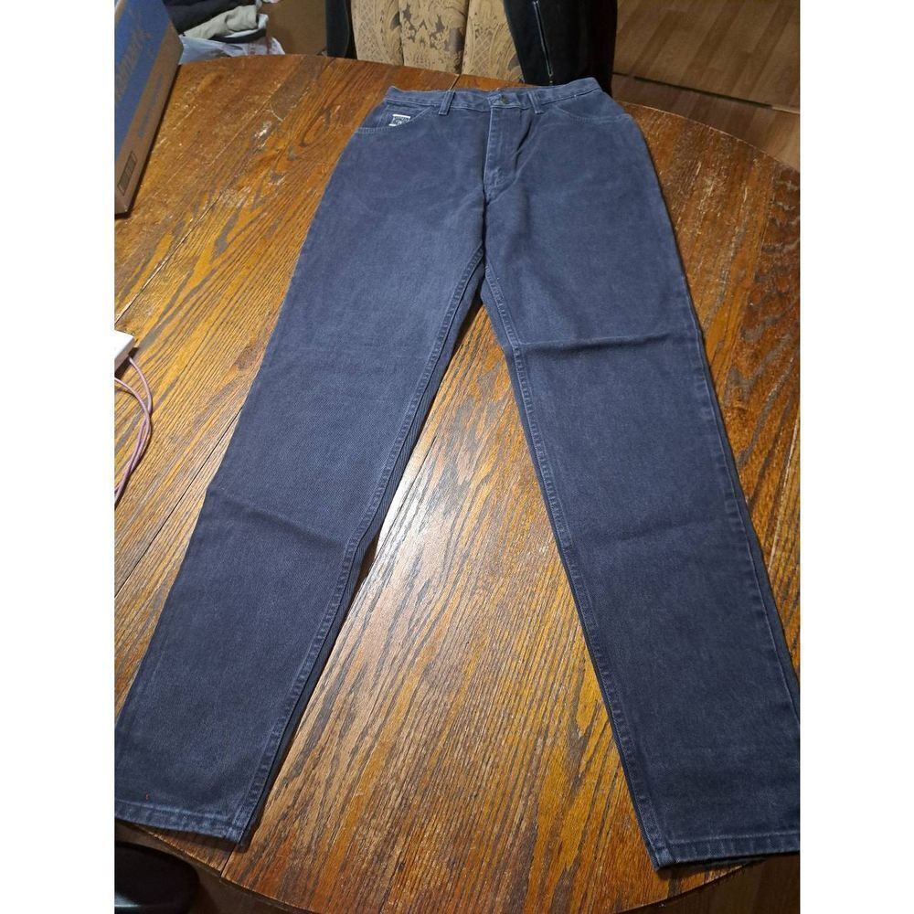 New Vintage Sz 10 Long Wrangler for Women High Waist Grey Cotton Denim Jeans